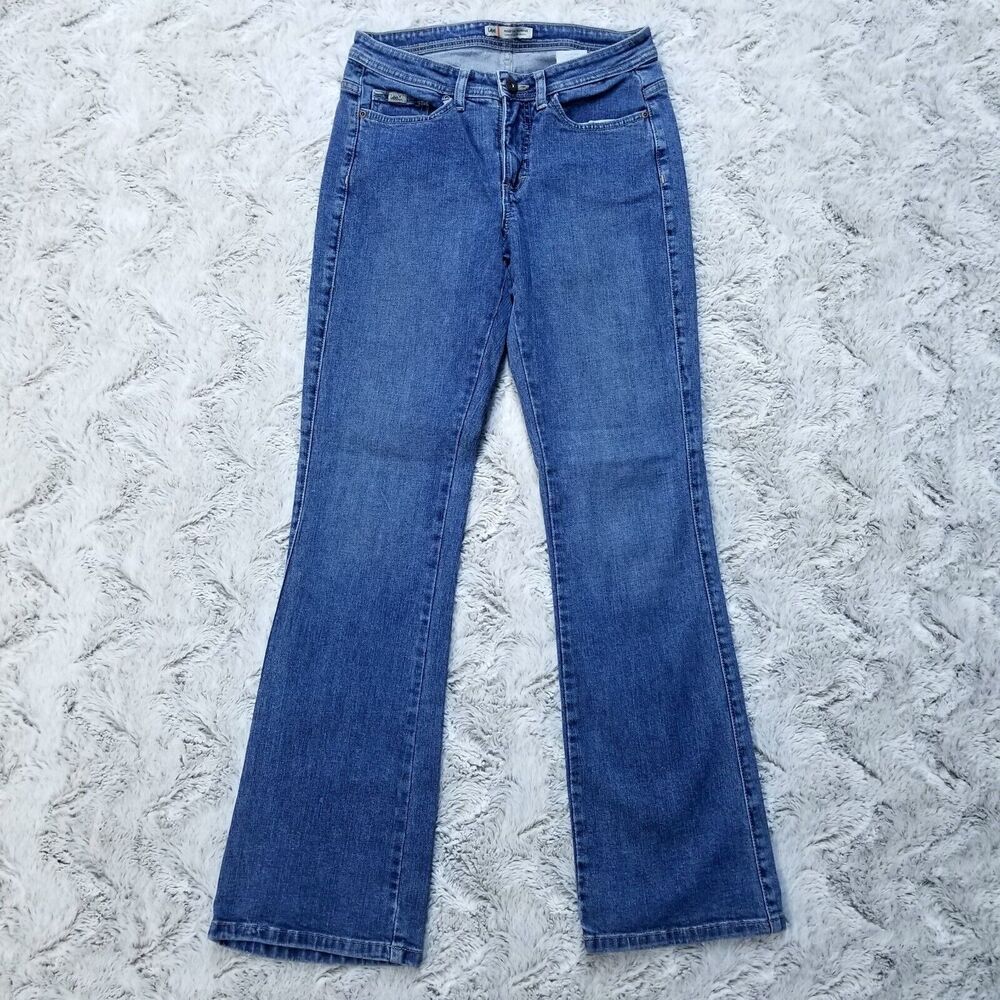 Lee Jeans Womens 6M Blue Midrise Boot Cut Dark Wash American Denim